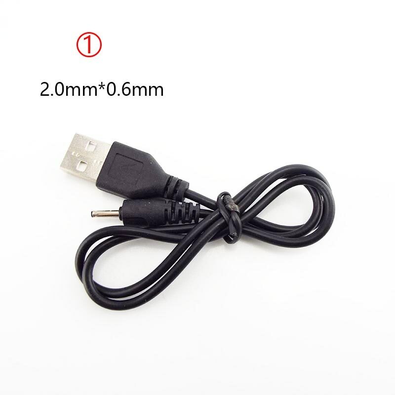 5V DC Charger Power Cable Cord USB A Male to 1.7 2.0 2.1 2.5 3.5 5.5mm Connector gallery