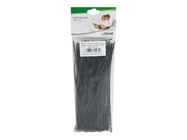InLine Cable Ties 250x3.6mm Black 100pcs Ties 59963J gallery