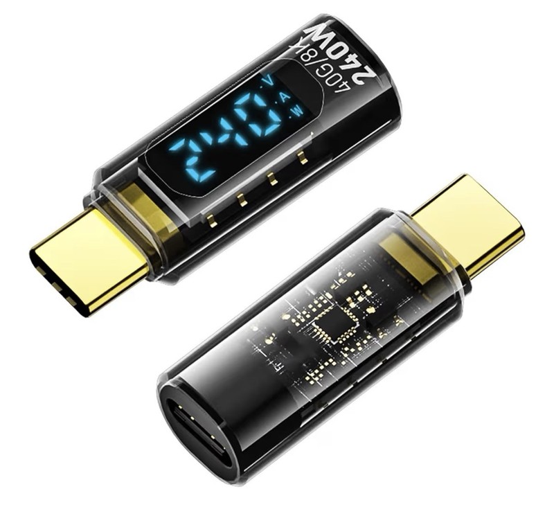 USB C Adapter w/Digital Display PD 240W USB-C Male~Female Connector iPhone15