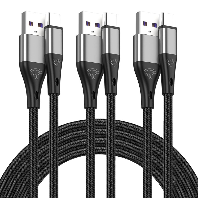 3 Pack 16Ft Extra Long USB Type-C Charging Cable for PS5 Nintendo Galaxy