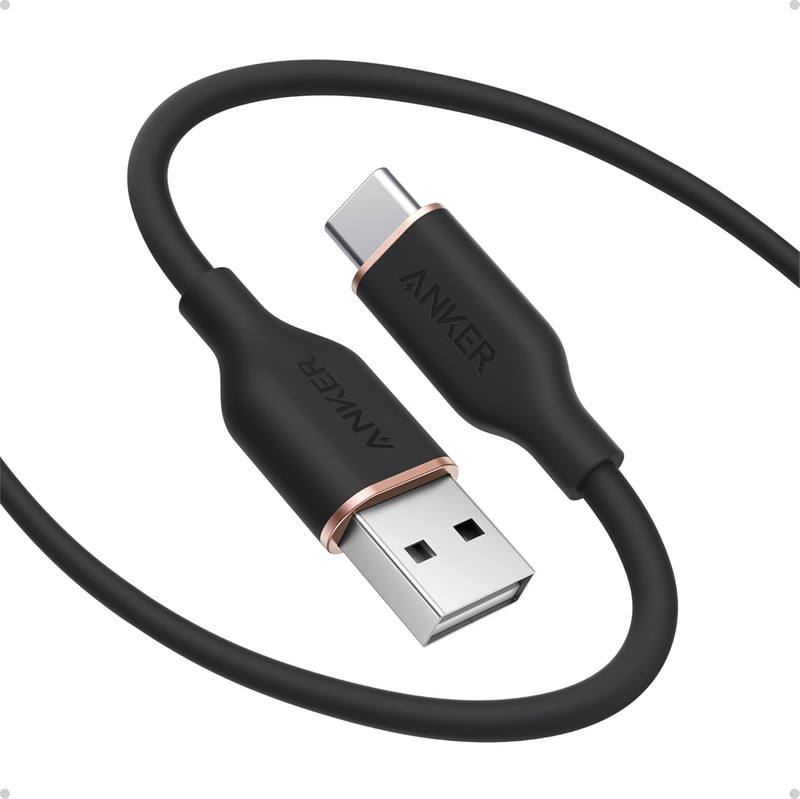 Type C Cable，2 Pack USB a to USB C Flow Cord, Fast Charging for Iphone 17 16 or gallery