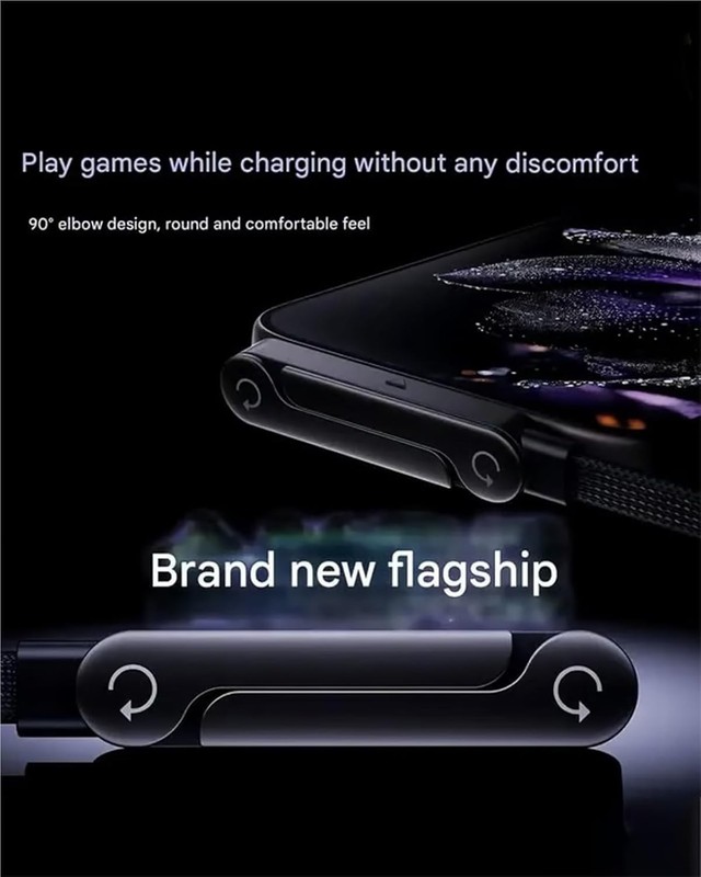 Tangle-Free 2-in-1 Charging Cable with Ergonomic Design and Phone Holder Stand gallery