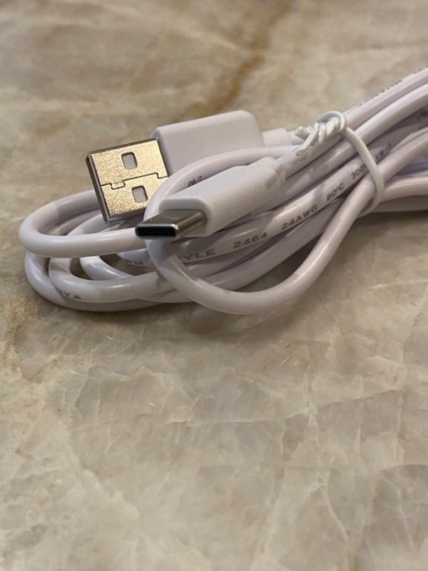 2pcs White USB Charging Cable Cords AWM 2464 E494205 24AWG 300V gallery