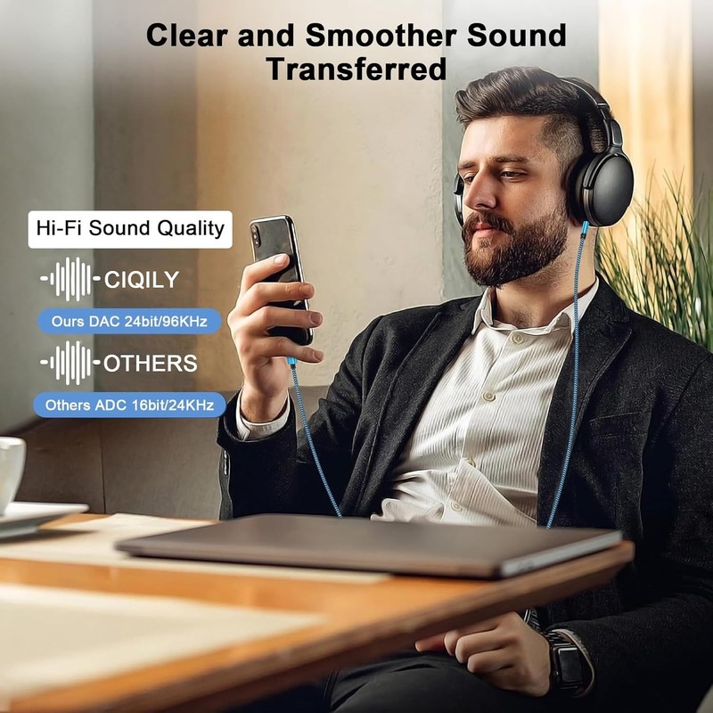 3FT USB C to 3.5mm Audio Aux Jack Cable, Type C to Headphone Audio Adapter Hi-Fi gallery
