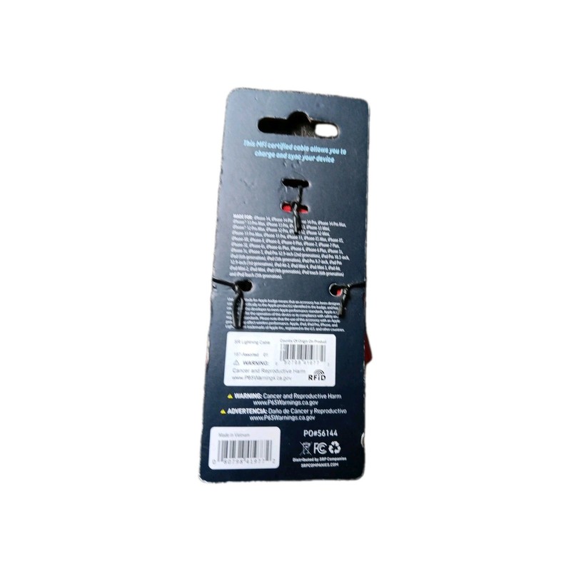 Solaray Ltg Cable 3 Feet 977 Made For IPhone 14 And Lower Models + Ipad+ Ipod