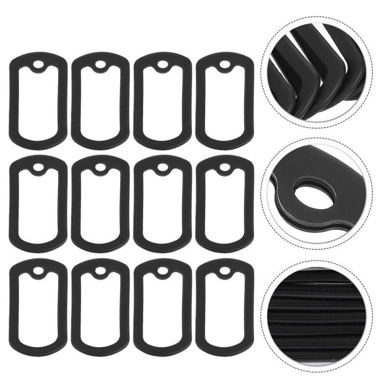12PCS dog tag silencer Dog Tag Protector Tag Silencer rubber silencer