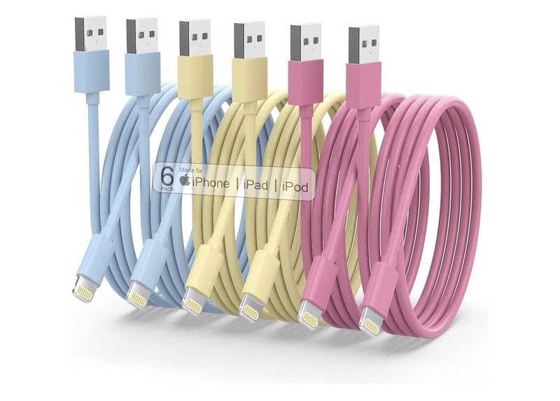 iPhone Charger [Apple MFi Certified] 6Pack 3/3/6/6/6/10 FT