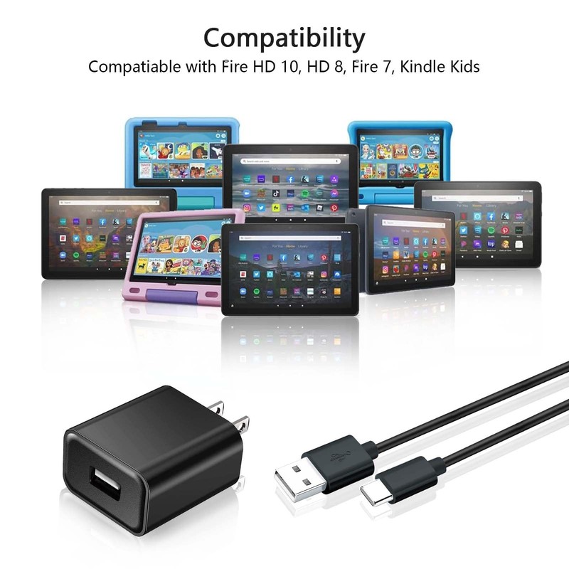 10FT USB Charging Cable Wall Charger for Kindle Paperwhite Signature Edition ... gallery
