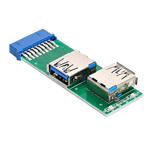 Dual Side USB 3.0 A Female to Motherboard 20Pin 19 Pin Header Slot Adapter PC…