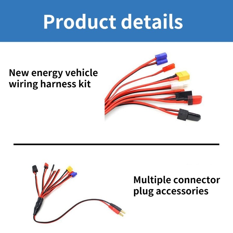 1 to 8 Battery Charger Adapter Connectors Splitter Cable 4.0mm Banana Plug gallery