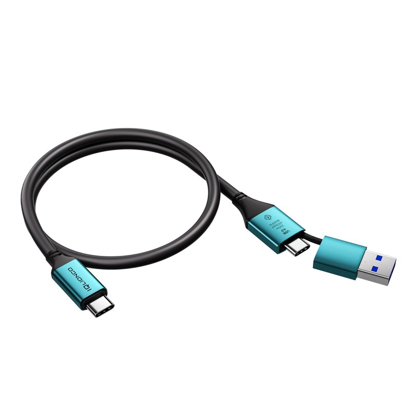 2 In 1 USB C Cable Multi Charging 240w 40GBPS Short Data Sync Power Cord Wire