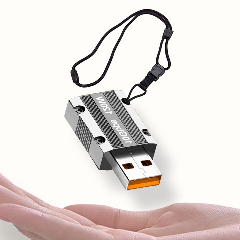 CY USB-C USB 3.1 Type C Female to 3.0 A Male 10Gbps Data Silver Straight gallery