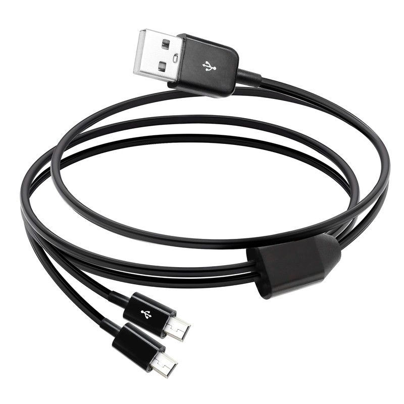 Dual Mini USB Splitter Cable2 in 1 USB 2.0 A Male to 2 Mini 5 pin Male Data S…