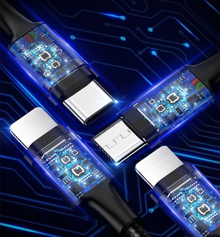 4 in 1 Multi USB Charging Cable Fast Charger Cord For iPhone/Type C/Micro USB gallery