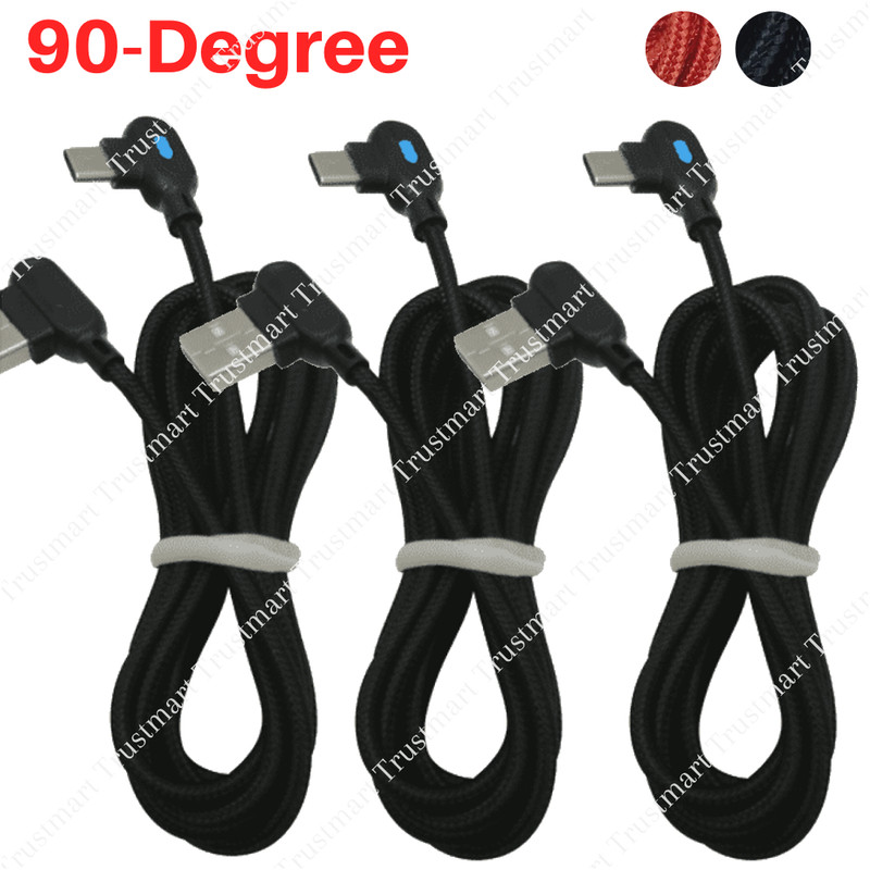 6Ft 90 Degree Right Angle Type C Charger Cable Fast Charge USB C Charging Cord