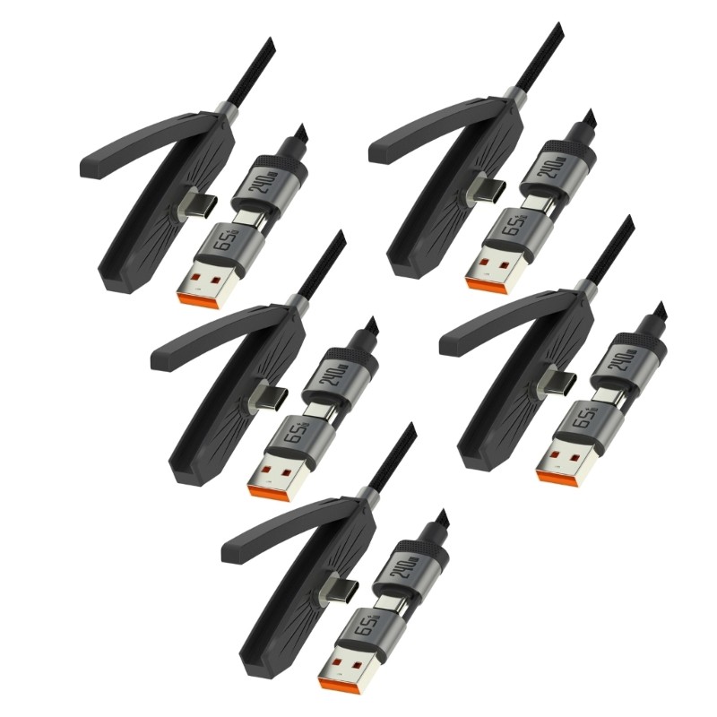 Fast Charge Type C & USB Cable Flexible Stand Function Heavy Duty Braided Cord gallery