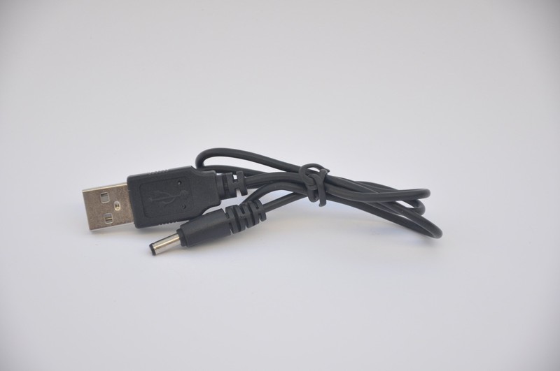 30 x Black USB Male to DC 3.5mm Male Power Adapter Cable 5V-3.7V 40cm