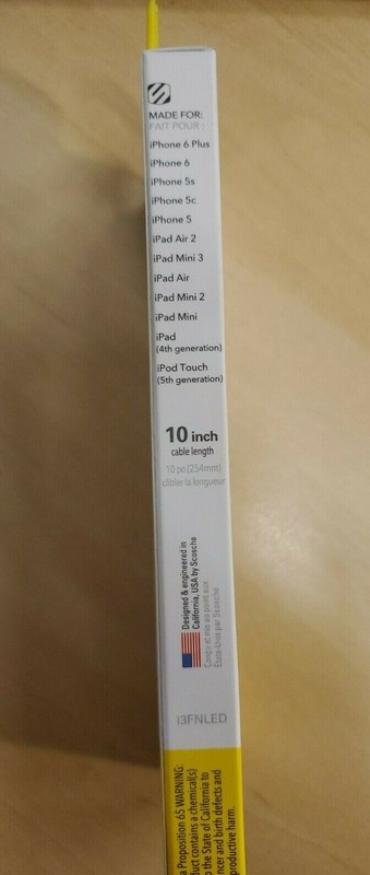 2 x Apple Lightning Charge & Sync 10 Inch Cable with LED Indicator gallery