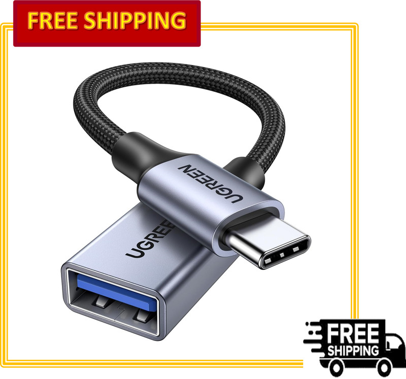 UGREEN USB C Male to USB 3.0 Female Nylon Braided with Aluminum Shell OTG Cable