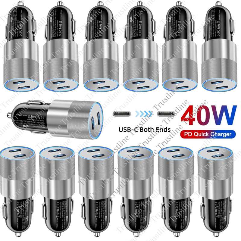 12V Cigarette Lighter Socket 40W Adapter USB C Type C Universal Fast Charger Lot gallery