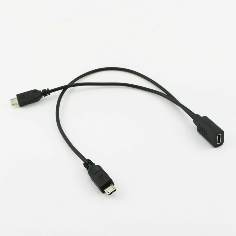 USB 2.0 Type C Female to Dual Micro USB Male Splitter Cable 2x Micro USB Spliter gallery