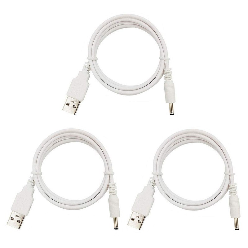 3 pcs Extension Cable USB to DC Cable – 5V USB 2.0 Port Male to DC 5V Male 3….