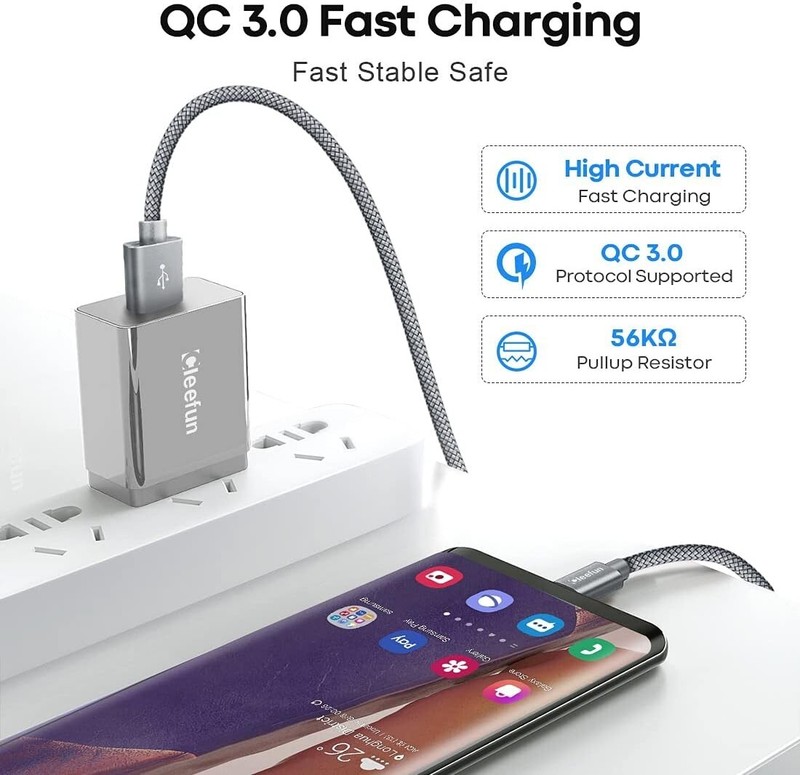 20Ft Extra Long USB Type C Cable A 2.0 To Nylon Braided Charger Cord Compatible gallery