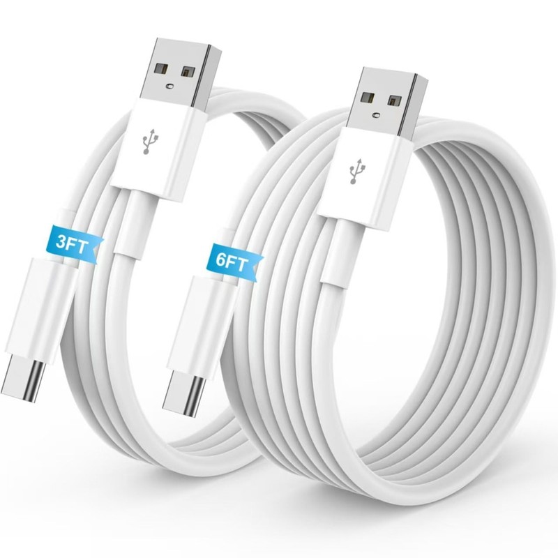 USB to USB C Cable 2Pack 3FT 6FT Carplay Charging