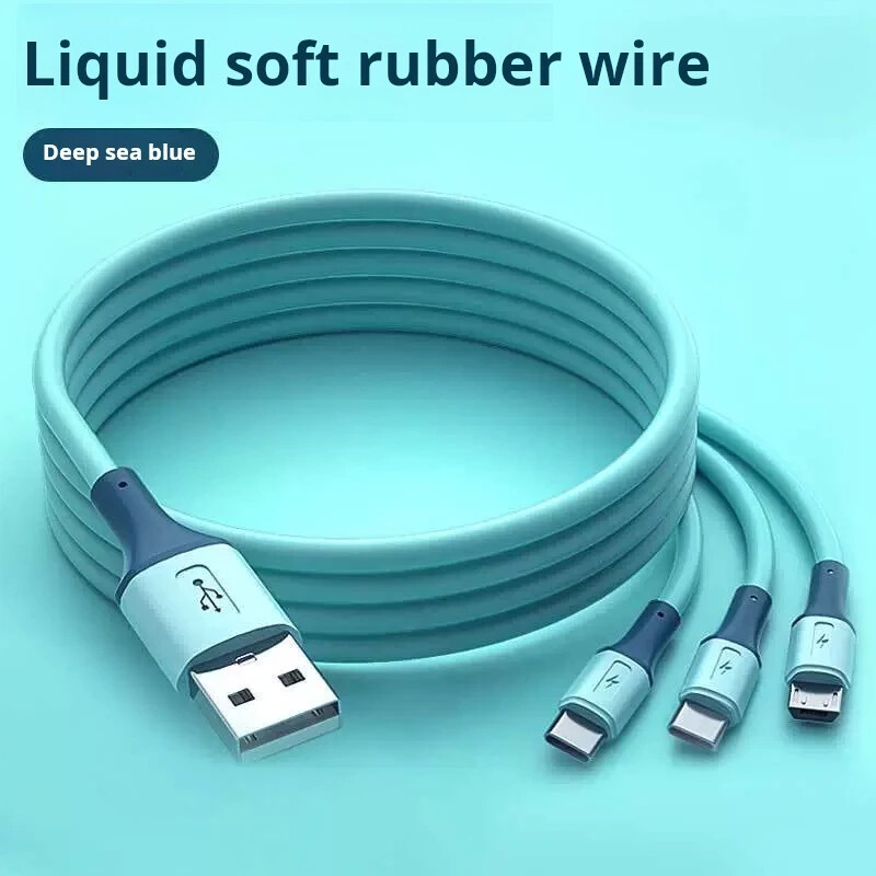 3 in 1 Fast Charging Cable Cell Phone Charger Cord For iPhone Type C Micro USB