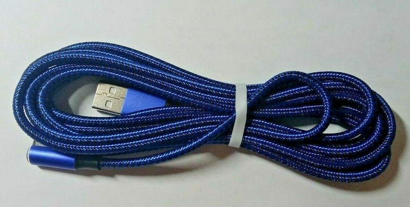 3Pk-Micro USB Cable 90 Degree Rig...5 kindle LG,PS4,Camera(blue).New gallery