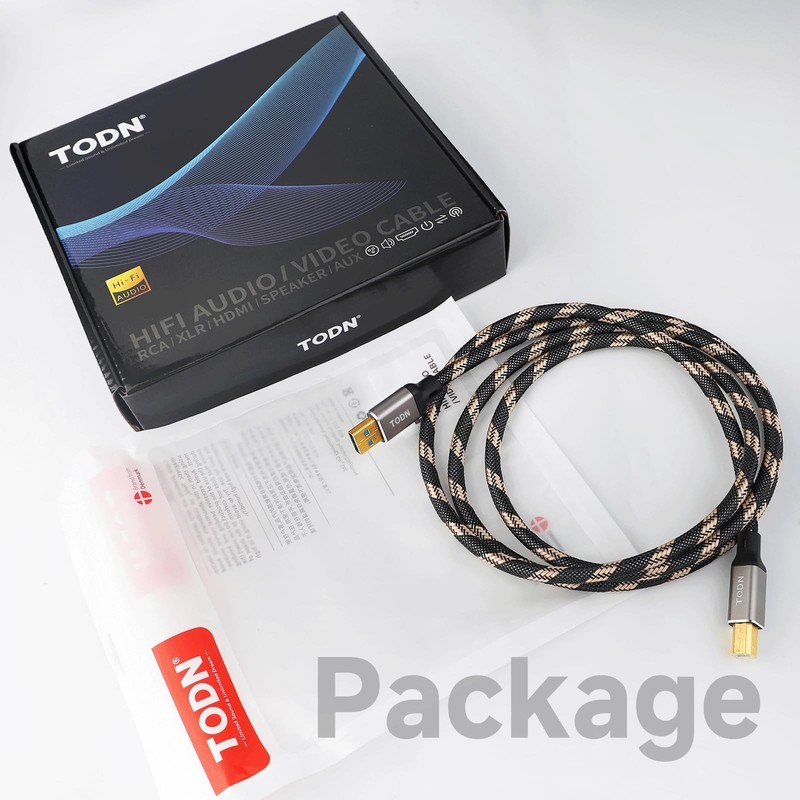 Audiophile USB Printer Cable with Upgraded 4-Core OCC, USB A to USB B Cable f... gallery