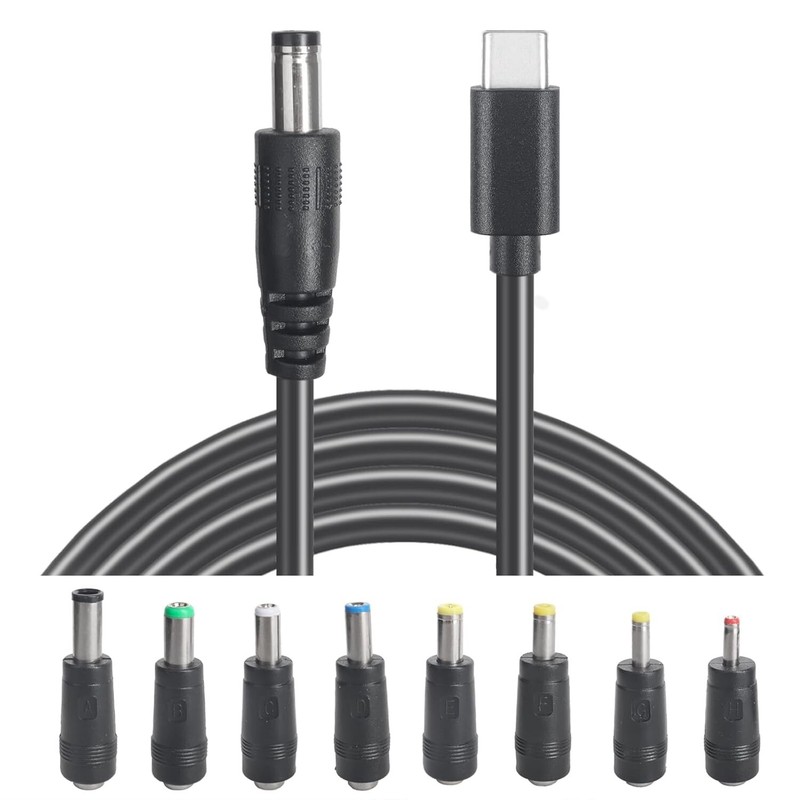 USB C to DC 5.5mm x 2.1mm Power Cable Cord, C Input 12V