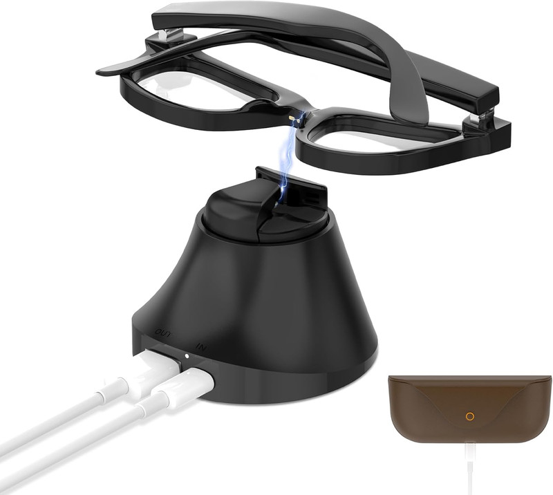 Magnetic Charging Station for Ray-Ban Meta Wayfarer/Skyler Smart Glasses (RW4…