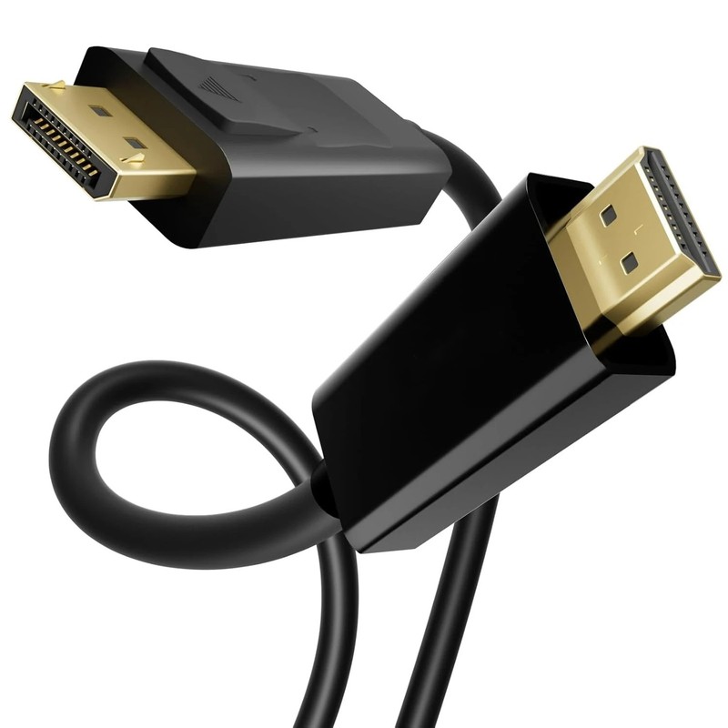 4K Uni-Directional DisplayPort to HDMI-compatible Cable 1.8M Converter