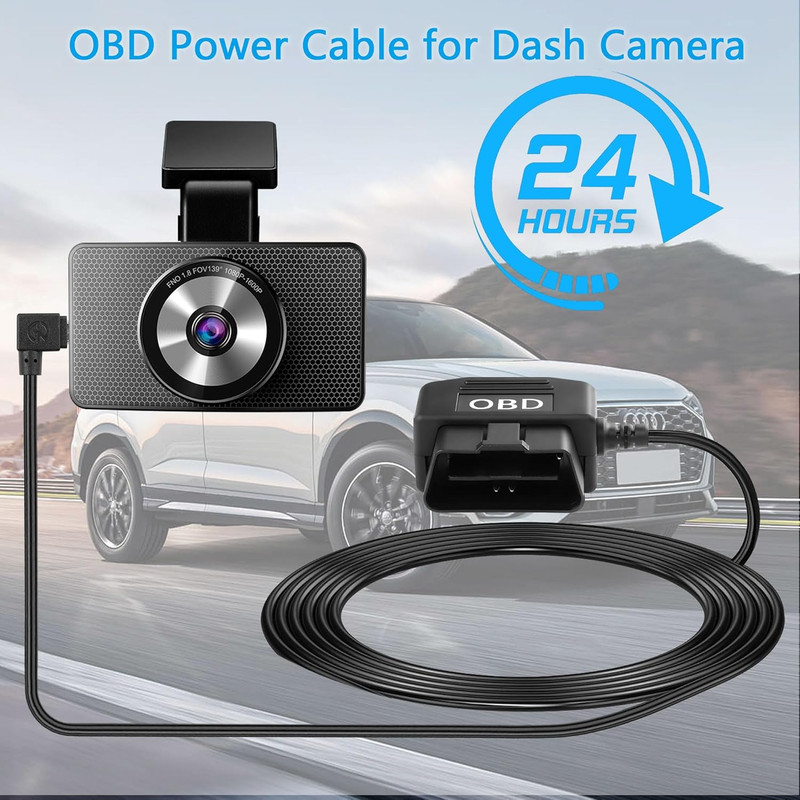 OBD Power Cable for Dash Camera OBD2 to Type C Adapter Hardwire Charger Cable 24 gallery