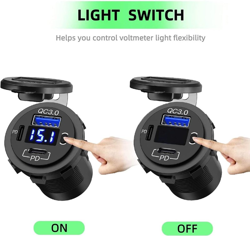 Waterproof USB C Charger for Vehicles gallery