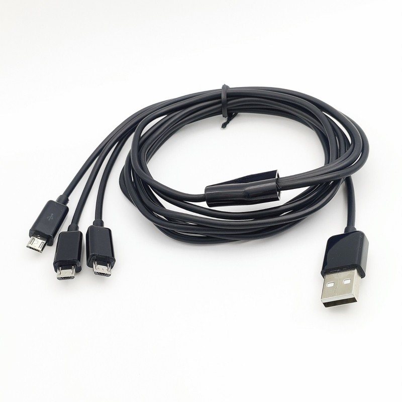 1/2/3M (3/6/10FT) Micro USB Splitter Cable 1 to 3 Micro USB Cable Charging Cord gallery