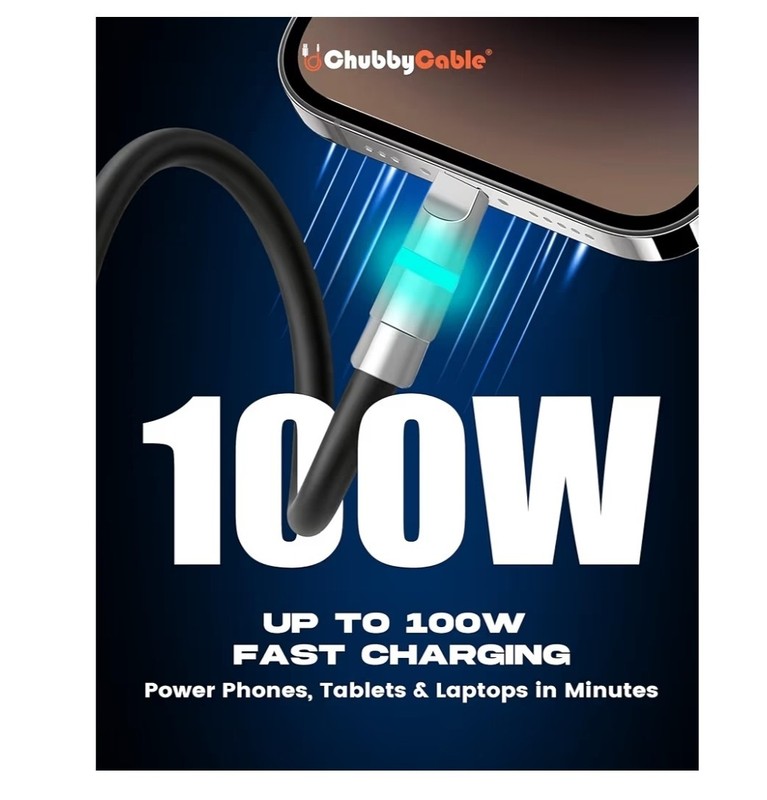 chubbycable Neon Chubby - Fast Charge Cable with Smart Light RGB Color... gallery
