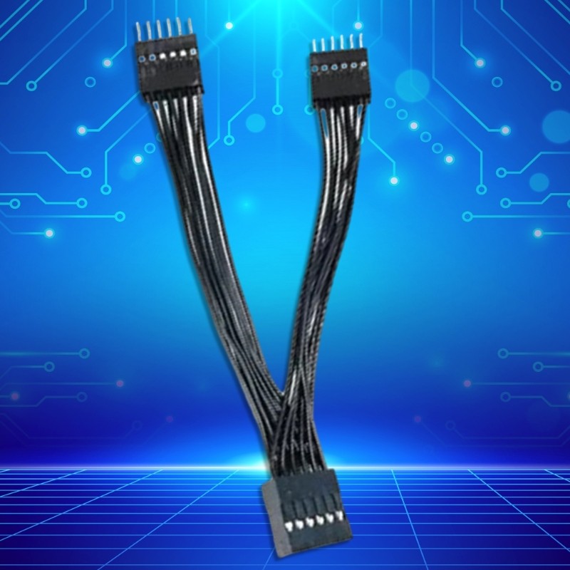 USB 11PIN Splitter Cable for Two Devices Connection for Computer Mainboard gallery