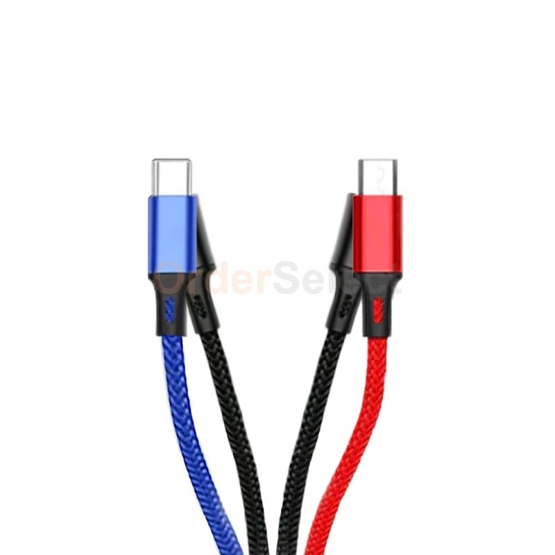 Fenzer 4FT 4 in 1 Multi Charger Cable USB Charging Cord with iPhone/Type C/Micro gallery