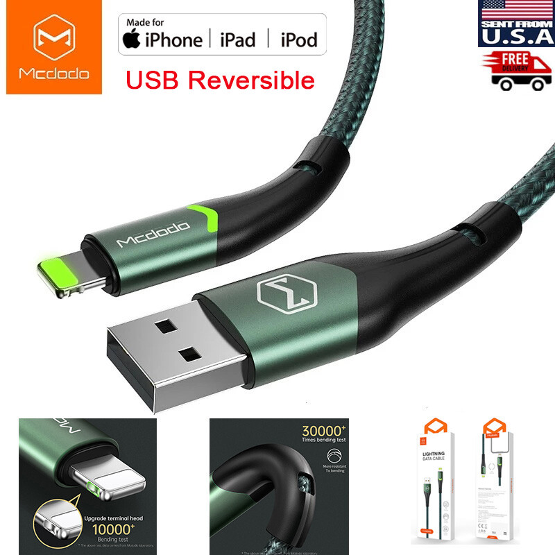 Mcdodo LED USB Charging Cable Charger for iPhone XS 11 12 Pro Max XR 7