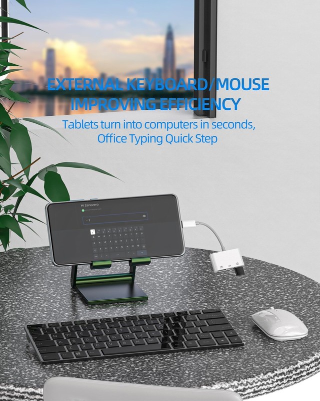 USB-C to Dual USB A Adapter(3in1) Type-C Charge Cable C+2USB 1Pack gallery