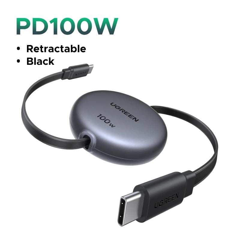 UGREEN Retractable 100W USB-C Fast Charger Cable for MacBook iPhone Samsung gallery