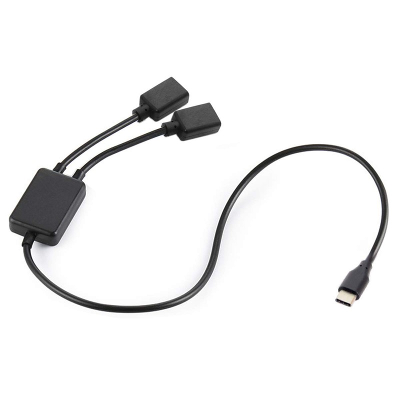 cablecc 30cm Type-C to Dual Ports USB-C Female Hub Cable 30cm, 1 2 gallery