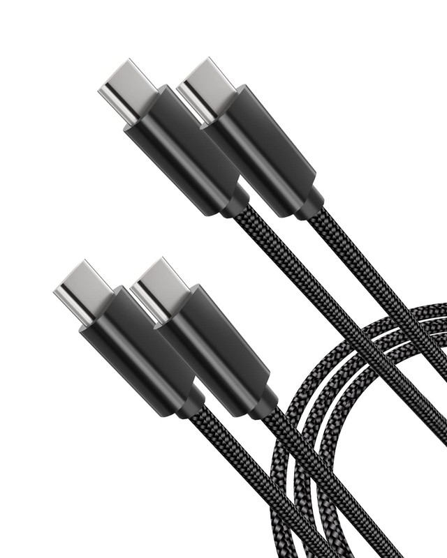 65W USB C to USB C Cable, Nylon Type C Charge Cable, Fast Charging Type C Cab...