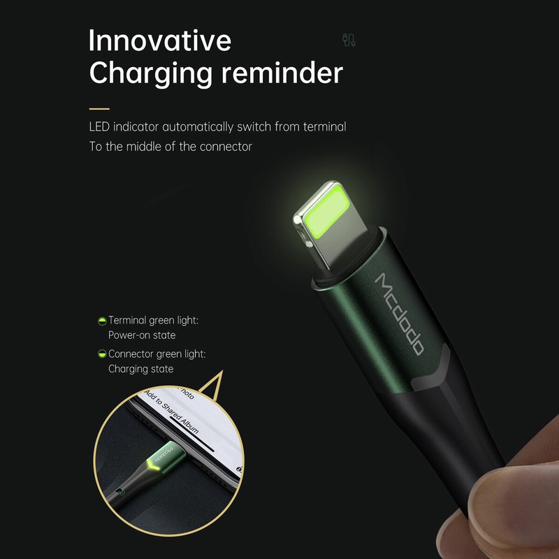 Mcdodo LED USB Charging Cable Charger for iPhone XS 11 12 Pro Max XR 7 gallery