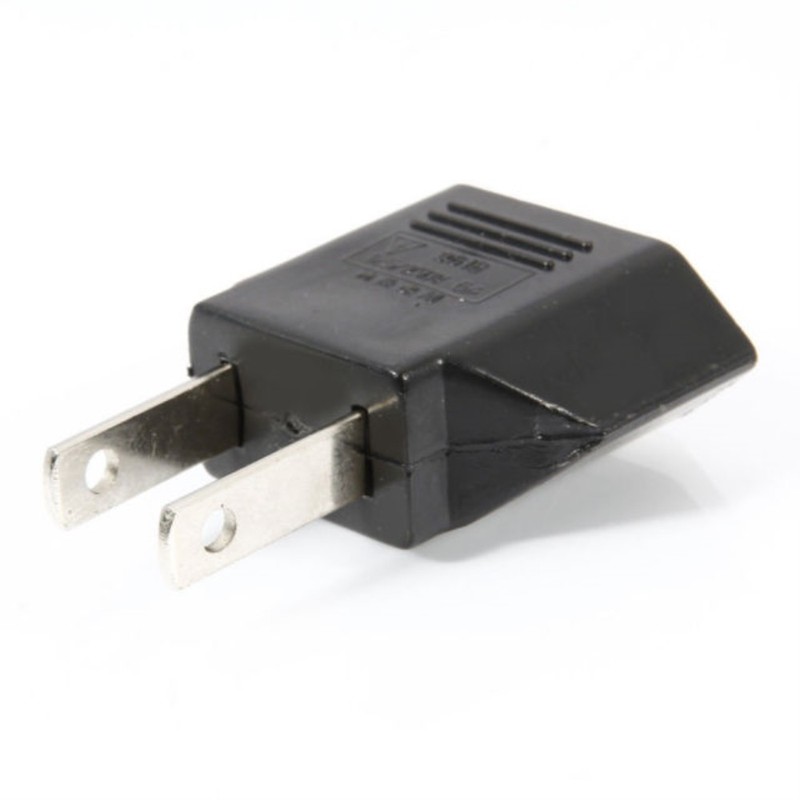 Euro to US OR US to Euro Converter Plug Adapter Travel Black gallery
