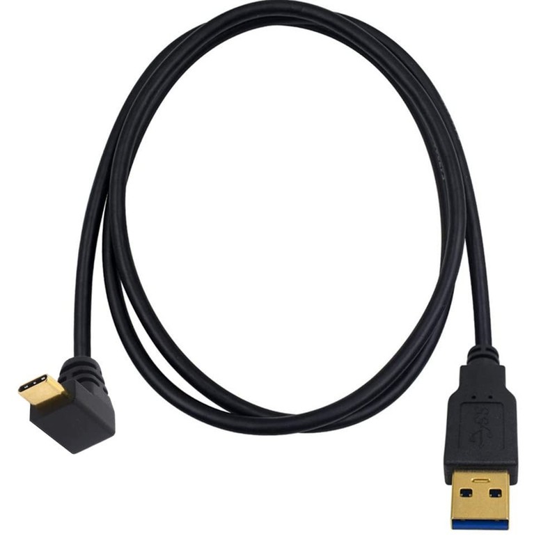90 Degree USB to USB C Cable 5 Ft Fast Charging Up Down Angle Cord Tablet