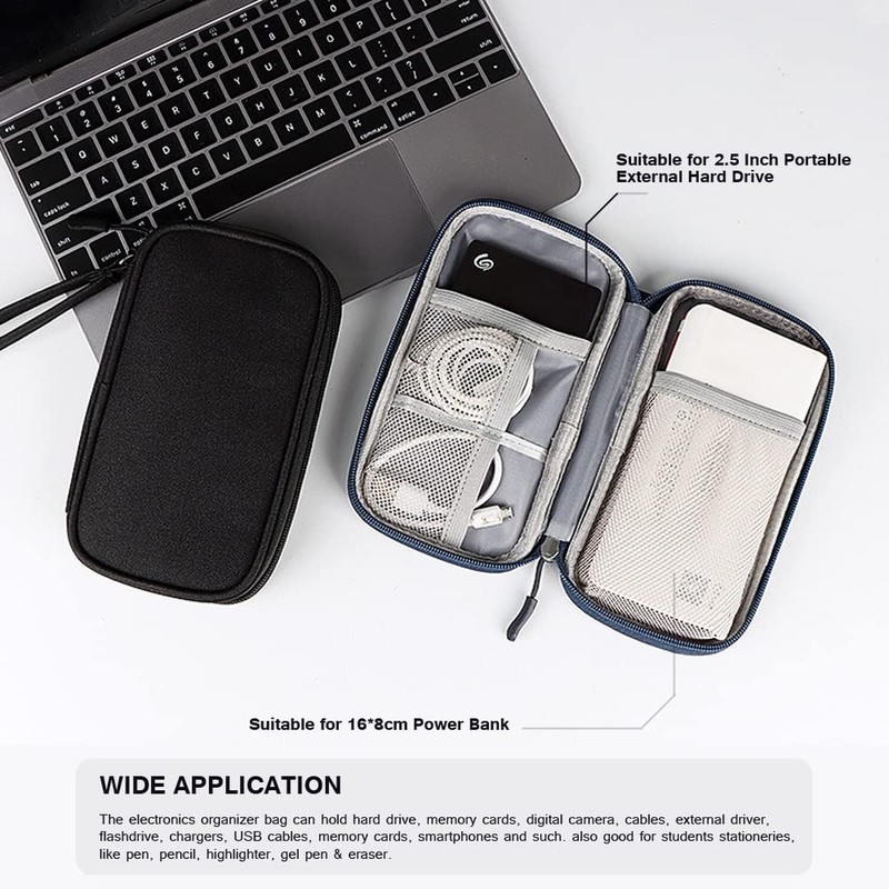 Electronics Organizer Bag Pouch Cable Charger Organizer Travel Shockproof Cor... gallery