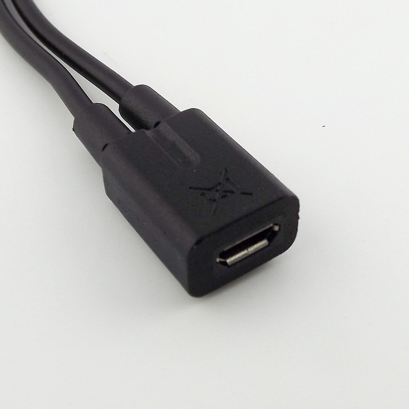 Micro USB 2.0 Female To Dual 2 Male Splitter Y Extension Data Charger Cable Cord gallery
